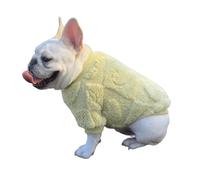 UOSIA Fleece Vest French Bulldog Sweater Heart Shape Warm Dog Pullover With Elastic Cuffs Fashion Solid Color Winter Dog Coat For French Bulldog, Dachshund