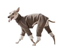 UOSIA Full Body Greyhound Dog Jumpsuit Pajamas Cold Weather Warm Lightweight Soft Pullover 4-Legged Onesies Coat Clothes For Whippet Dogs