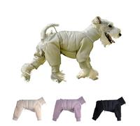 UOSIA Fullbody Winter Dog Coat Fleece Turtleneck Pullover Puppy Snowsuits Adjustable Pet Outdoor Jacket With Leash Hole & Zipper For Small Medium Large Dogs