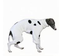 UOSIA Greyhound Turtleneck Pajamas Warm Winter Whippet Four-Legged Jumpsuit Bodysuit White Print Fleece Jumpsuit For Medium Large Dogs