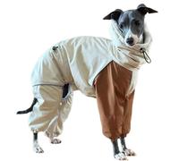 UOSIA Greyhound Waterproof Coat Warm Fleece Lined Dog Snowsuit Dog Winter Coat Outdoor Dog Apparel with Reflective & Zipper Thicken Dog Jacket for Cold Weather Whippet Clothes