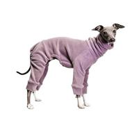 UOSIA Italian Greyhound Onesie Clothes Soft Stretch Full Body Dog Coat Outfit Warm Turtleneck Pullover Fleece Pajamas Jumpsuits For Whippet Dogs