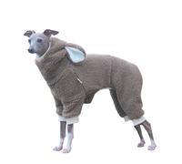 UOSIA Italian Greyhound Onesie Clothes Thickened Warm Turtleneck Cute Plush Ears Hooded Design Dog Jacket Shirt & Outfit Four-Legged Long Sleeves Jumpusuit For Whippet Dogs