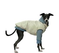 UOSIA Italian Greyhound Puffer Jacket Fashion Turtleneck Whippet Warm Puffer Vest With Buttons Windproof Lightweight Jacket For Medium Large Dogs