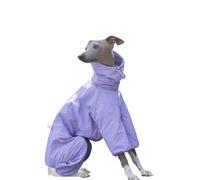 UOSIA Italian Greyhound Raincoat Turtleneck Adjustable 4 Legs Whippet Coat With Reflective Stripe Zip Closure Windproof Clothes For Medium Dogs