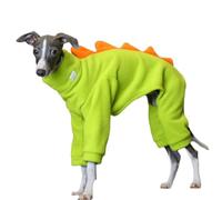 UOSIA Italian Greyhound Whippet Clothes Cute Fleece Dinosaur Dog Costume Turtleneck Warm Dog Jumpsuit Outfits Winter Pullover Dog Coat Doggie Pajamas for Small Medium Dogs