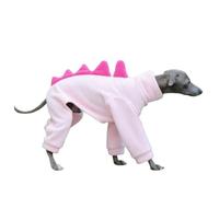 UOSIA Italian Greyhound & Whippet Fleece Dinosaur Costume Onesie Soft Warm Four-Legged Long Sleeves Turtleneck Dog Coat Outfit Jumpusuit Suitable For Cold Weather