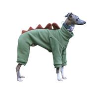 UOSIA Italian Greyhound & Whippet Fleece Dinosaur Costume Onesie Soft Warm Four-Legged Long Sleeves Turtleneck Dog Coat Outfit Jumpusuit Suitable For Cold Weather