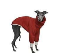 UOSIA Italian Greyhounds Sweater Red Whippet Turtleneck Stretchy Fleece Sweatshirt Stylish Soft 2-Leg Dog Shirt Vest For Whippet Lurcher Salukis,Large Dogs