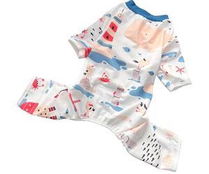 UOSIA Large Dog Onesie Pajamas Pjs Spring Autumn Thin Lightweight Four-Legged Elastic Comfy Shirt For Dogs With Cute Printed Pattern Fullbody Pet T-Shirt For Labrador Golden Retriever