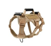 UOSIA Large Tactical Dog Training Harness Adjustable Military Molle Dog Vest with Rubber Handle for Outdoor Working Hiking