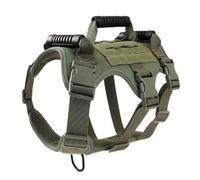 UOSIA Large Tactical Dog Training Harness Adjustable Military Molle Dog Vest with Rubber Handle for Outdoor Working Hiking