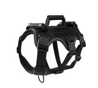 UOSIA Large Tactical Dog Training Harness Adjustable Military Molle Dog Vest with Rubber Handle for Outdoor Working Hiking