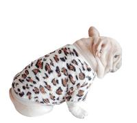 UOSIA Leopard French Bulldog Sweaters Soft Fleece Winter Dog Pullover Two Legs Warm Dog Cold Weather Coat For Chihuahua, French Bulldog, Dachshund