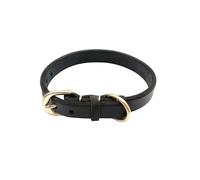 UOSIA Luxury Genuine Leather Dog Collar - Adjustable, Soft & Stylish with Metal D-Ring, Handmade for Small Medium Dogs