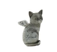 UOSIA Pet Angel Dog Memorial Stone Statue Pet Headstone Grave Markes For Loss Dog Sympathy Gift Resin Pet Memorial Stone