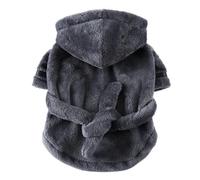 UOSIA Pet Bathrobe Winter Luxury Soft Flannel Thickened Hooded Pajamas Quick Drying Absorbent Dog Towels Soft Pet Nightwear For Puppy Small Dogs Cats