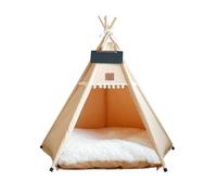 UOSIA Pet Teepee With Thick Cushion And Blackboard, 24 Inch Portable Pet Tents For Small Dogs Or Cats Washable Cat House