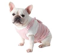 UOSIA Puppy Clothes For Small Dogs Dog Pajamas Summer Striped Dog Shirt Breathable Female/Male Dog T-Shirts Pjs Soft Cotton Dog Clothes For Puppy Cats French Bulldog