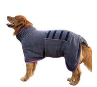UOSIA Soft Dog Bathrobe Drying Coat Absorbent Pet Bath Robe Towel For After Bath Warm Keeping Comfortable Dog Drying Coat For Baths, Swimming, Rainy Walks