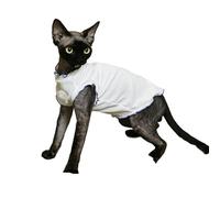 UOSIA Sphynx Cat Clothes Breathable Stretchy Pet Vest Spring And Summer Thin Elasticity Pet Apparel For Small Cat And Puppy