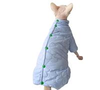 UOSIA Sphynx Cat Clothes Winter Warm Cat Coat Soft Fleece Jacket Thickened Hairless Cat Outfit for Sphynx, Cornish Rex, Devon Rex, Peterbald Cat Clothes