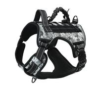 UOSIA Tactical Service Dog Vest Harness for Medium Dog Escape Proof Military Dog Harness with Handles and Molle No Pull Service Dog Vest for Small Medium Large Dogs