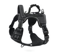UOSIA Tactical Service Dog Vest Harness for Medium Dog Escape Proof Military Dog Harness with Handles and Molle No Pull Service Dog Vest for Small Medium Large Dogs