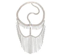 UOSIA Tassel Mask Chain For Women Rhinestone Crystal Face Chain Masquerade Mask Sexy Face Accessories Jewelry