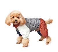 UOSIA Warm Dog Jacket Full Body Dog Coat Padded Waterproof Puppy Winter Clothes with Leash Ring and Zipper Unique Removable Doggy Jumpsuit Pet Dog Cold Weather Outfit for Small Medium Large Dogs