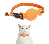 UOSIA Waterproof Airtag Cat Collar with Bell - Adjustable Reflective Nylon Kitten Collar, Lightweight Safety Buckle for Girl Boy Cats