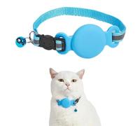 UOSIA Waterproof Airtag Cat Collar with Bell - Adjustable Reflective Nylon Kitten Collar, Lightweight Safety Buckle for Girl Boy Cats