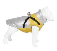 UOSIA Waterproof Dog Coat with Harness Cute Puppy Winter Coat Warm Windproof Dog Snow Jacket with Zipper On Back Lightweight Soft Pet Dog Snowsuit for Small Medium Dogs Outdoor Walking