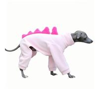 UOSIA Whippet Dog Fleece Dinosaur Onesie Turtleneck Cozy Dog Pyjamas For Italian Greyhound Full Body Warm Pet Winter Coat Jumpsuit For Medium Large Dogs