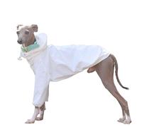 UOSIA Whippet Dog Raincoat Waterproof Dog Rain Jacket With Removable Hood Adjustable 2 Legs High Collar Puppy Raincoat Poncho For Italian Greyhound