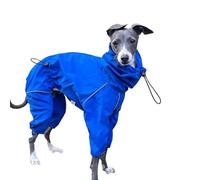 UOSIA Winter Dog Jacket Waterproof Lightweight 4-Leg Raincoat Solid Color Windproof Zipper Jacket For Italian Greyhound Inner Mesh Breathable Coat For Whippet
