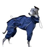 UOSIA Winter Dog Jacket Waterproof Lightweight 4-Leg Raincoat Solid Color Windproof Zipper Jacket For Italian Greyhound Inner Mesh Breathable Coat For Whippet