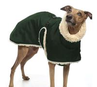 UOSIA Winter Warm Clothes for Large Dogs Greyhound Coat Furry Collar Dog Winter Jackets with Fleece Lining Windproof Pet Dog Cold Weather Coats Puppy Warm Outfit for Doberman Whippet Clothes