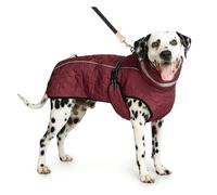 UOSIA Winter Warm Dog Coat For Medium Large Dogs Fleece Reflective Waterproof Dog Vest Snow Jacket With Zipper & D-Ring Turtleneck Adjustable Drawstring Puppy Outfit