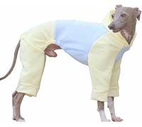 UOSIA Winter Warm Greyhound Hoodie Onesie Jumpsuit For Large Dogs Four-Legged Long Sleeves Fleece Lined Dog Coat Clothes Fashion Sports Whippet Hooded Sweatshirt For Outdoor Pet Outfits