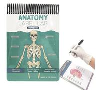 UOTO Anatomy Label Lab Workbook, Creative Human Anatomy Busy Book, Physiology Study Tools, 100+ Full-Color Dry-Erase Pages, Human Anatomy Coloring Book for Medical Students, Doctors, Nurses (Green)