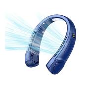 Uotory N ck Fan,Portable Neck Fan with Digital Display,5 Speeds Adjustment,360°Cooling Airflow Double Cooling USB Rechargeable Fan,3000mAh Battery Personal for Outdoor Travel Indoor(blue) WWJ-6211