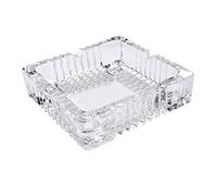 Uotyle Square Crystal Glass Smoking Ashtray - European Living Room Office Bar Indoor Restaurant Decoration - Cigar Ashtray - Men's Gift