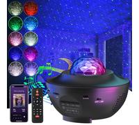 UOUNE Galaxy Projector, Star Projector with Remote Control Color Changing, Music Bluetooth Speaker,Timer,Ocean Wave Star Sky LED Night Light Lamp for Baby,Kids Bedroom,Stage,Birthdays,Christmas