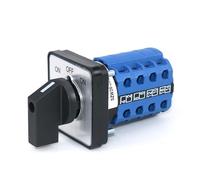 UOUOBEAR SZW26/LW26-20/D404.4 ON OFF ON 20A 4Pole 16 Terminals 64X64/48X48 mm Panel Electric Reversing Cam Changeover, Rotary Switch(D404.4 ON OFF ON 64)