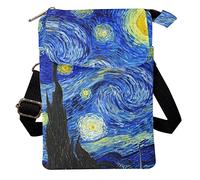 Uourmeti Cell Phone Bags for Women Teen Kids Crossbody Travel Shoulder Purse, Van Gogh the Night Starry, One Size
