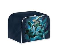 Uourmeti Sea Turtle Toaster Dust Cover 2 Slice Bakeware Protector Toaster Cover Dust Protection Bread Toaster Cover Small Washable Appliance Cover for Kitchen