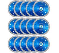 Uouteo 115mm Diamond Cutting Discs for Angle Grinder | Pack of 15 - Super Thin Fast, Clean Cut on Porcelain,Tiles, Marble and Ceramics