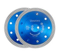 Uouteo 115mm Diamond Cutting Discs for Angle Grinder | Pack of 2 - Super Thin Fast, Clean Cut on Porcelain,Tiles, Marble and Ceramics
