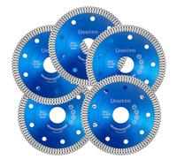 Uouteo 115mm Diamond Cutting Discs for Angle Grinder | Pack of 5 - Super Thin Fast, Clean Cut on Porcelain,Tiles, Marble and Ceramics